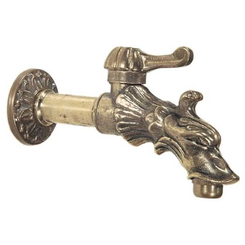 foto del prodotto rubinetto a leva con rosone in ottone per fontane att. 1 2'