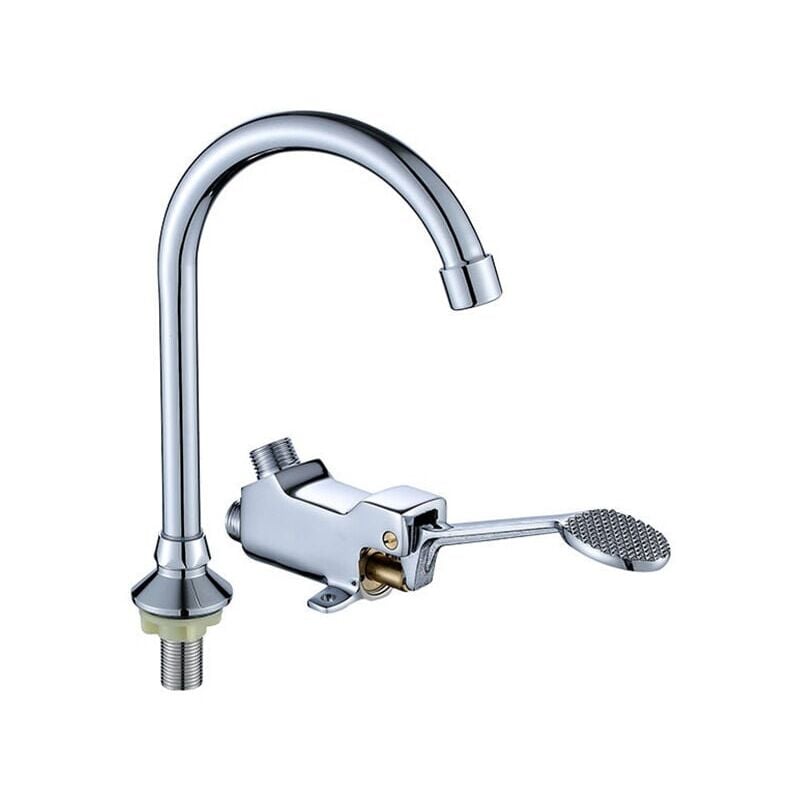 foto del prodotto rubinetto a pedale rubinetto per lavello della cucina rubinetto per bagno miscelatore per lavabo rubinetto con comando a pedale