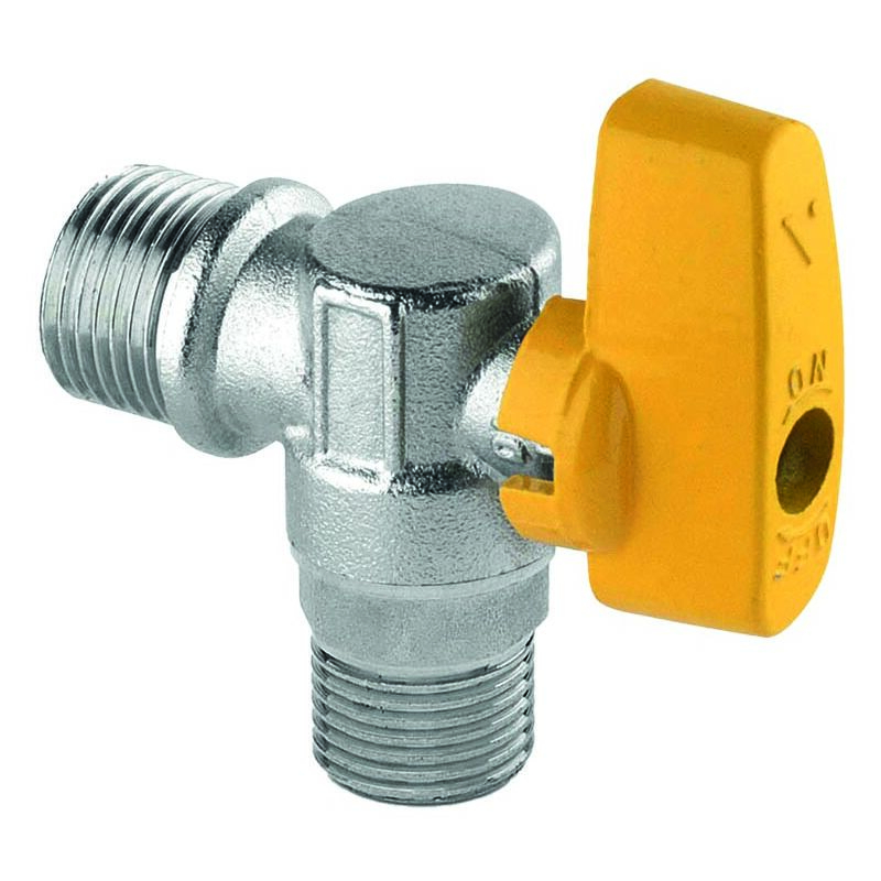 foto del prodotto rubinetto a sfera a squadra per gas 1 2 mm d15