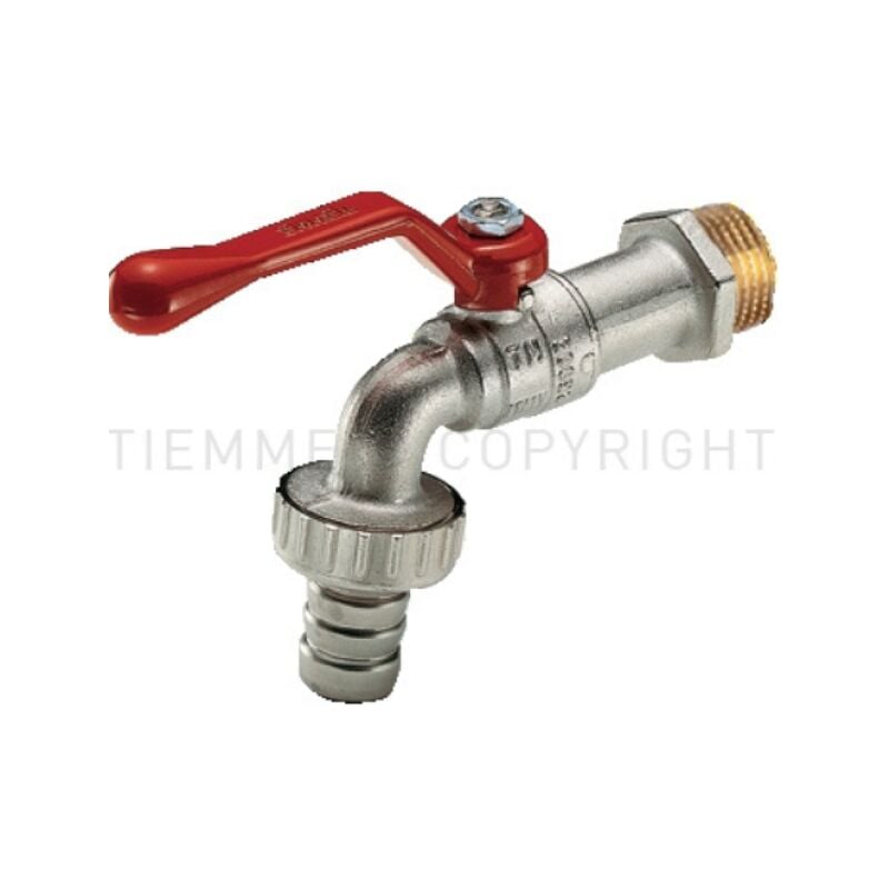 foto del prodotto rubinetto a sfera con portagomma e leva alluminio tiemme 2500001