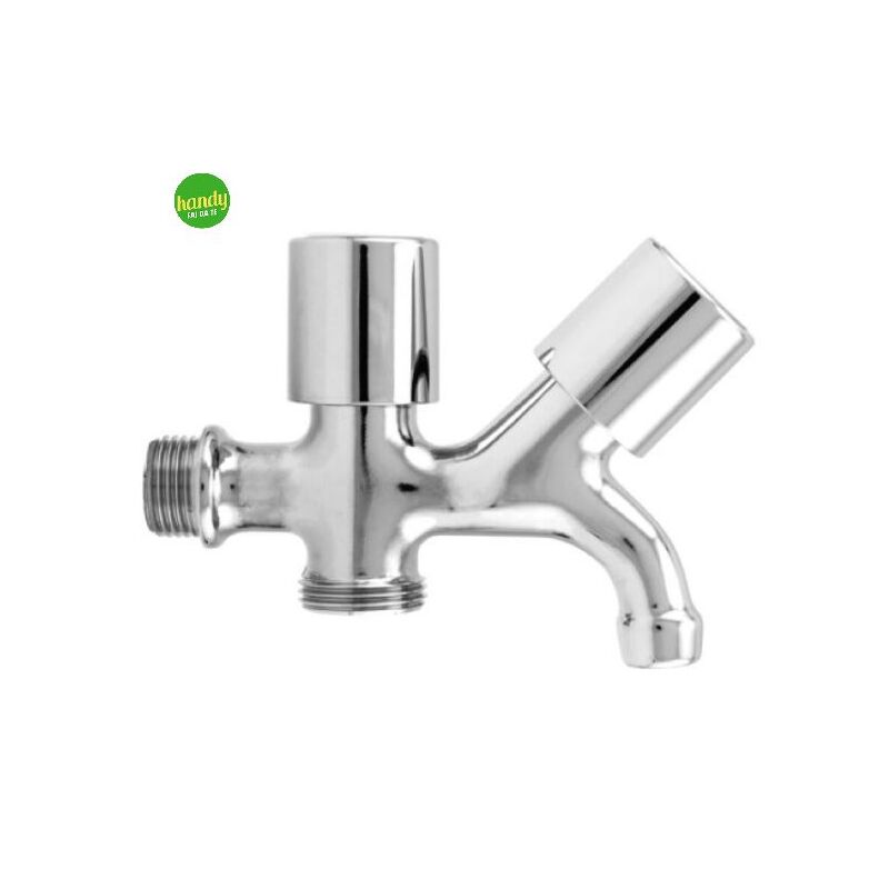 foto del prodotto rubinetto a vitone doppia uscita itap in ottone cromato 1 2 x 3 4