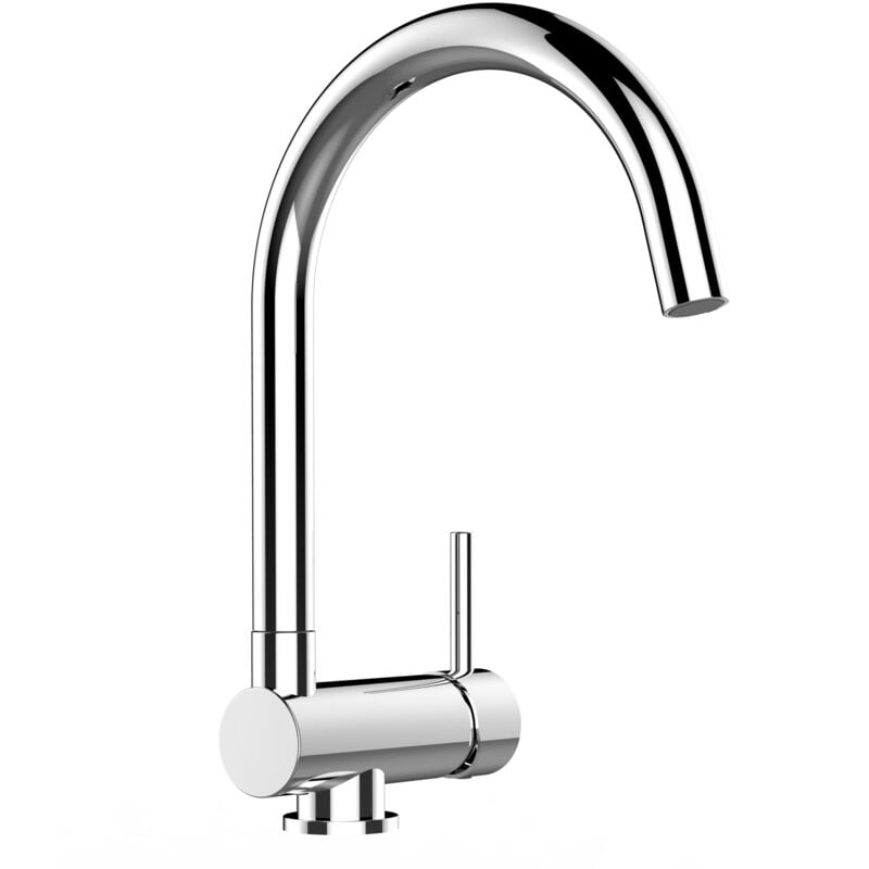 foto del prodotto rubinetto abbattibile miscelatore lavello fontana cucina vizio canna abbattibile 6 cm a u per sottofinestra