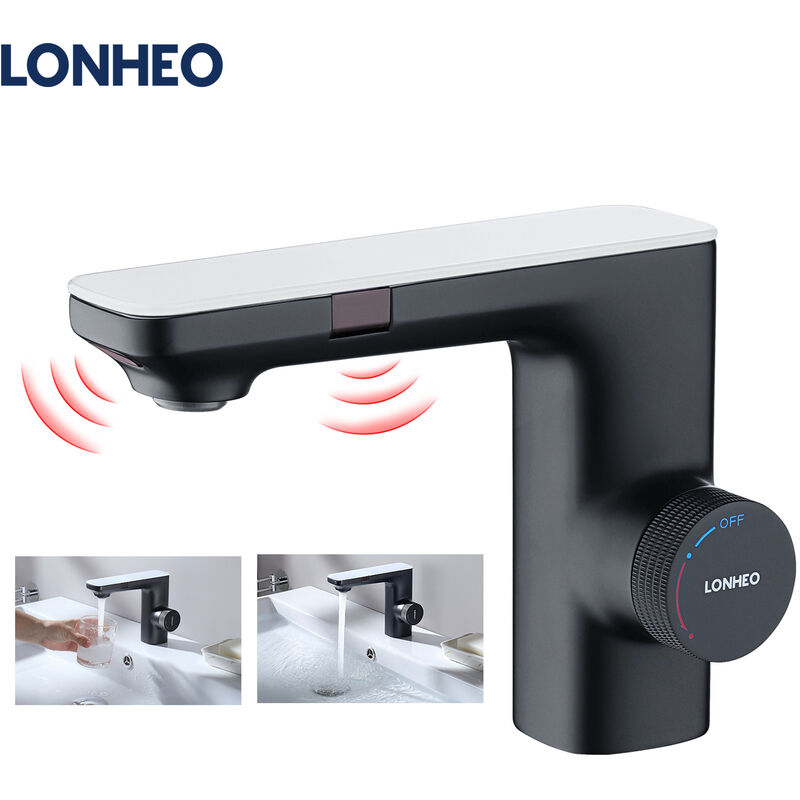 foto del prodotto rubinetto ad infrarossi automatico con doppio sensore interruttore automatico senza contatto per l acqua miscelatore moderna per lavabo bagno