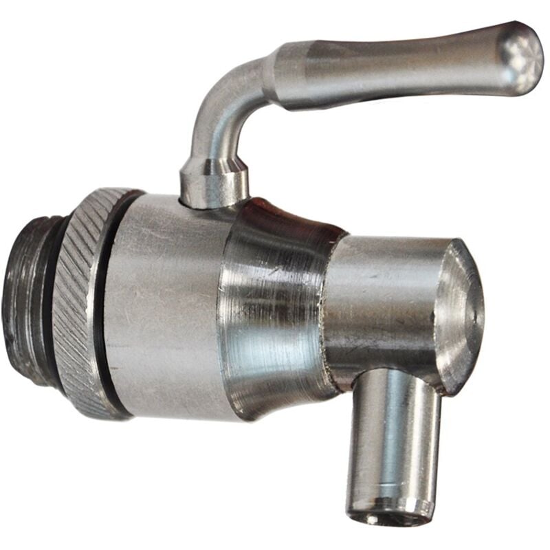 foto del prodotto rubinetto antigoccia con leva in acciaio inox per contenitore olio beccuccio girevole 3/8' accessorio ricambio botti fusto