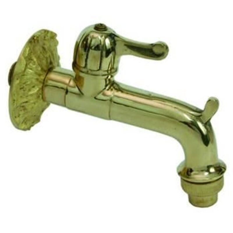 foto del prodotto rubinetto artistico in ottone a leva oro lucido attacco m 1 2'