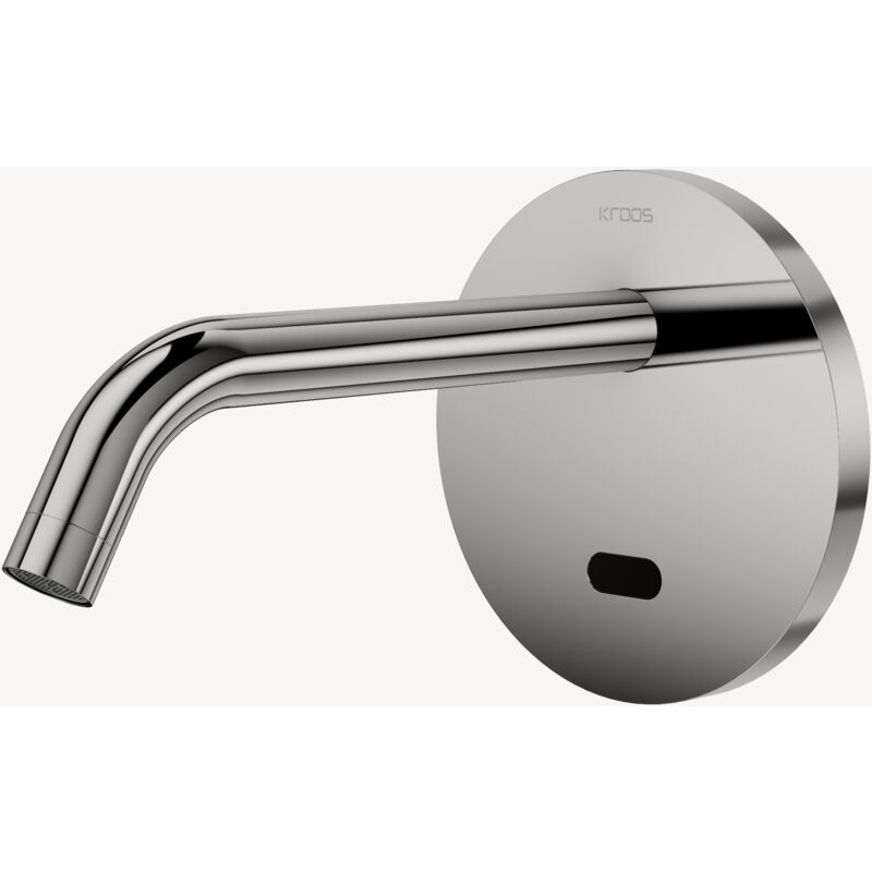 foto del prodotto rubinetto automatico rotondo per lavabo a parete, acqua fredda cromo pula