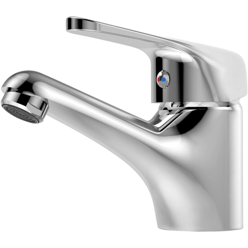 foto del prodotto rubinetto bagno cromato, rubinetto lavabo in ottone con bocca corta 60 mm, rubinetto lavabo, rubinetto bagno, miscelatore per il bagno