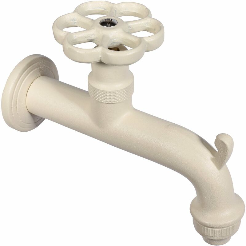 foto del prodotto rubinetto colorato per fontana da giardino in ottone belfer rub 022 avorio