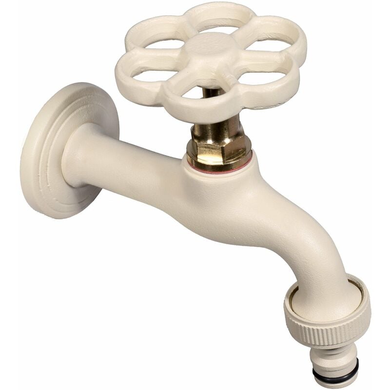 foto del prodotto rubinetto colorato per fontana da giardino in ottone belfer rub 024 avorio