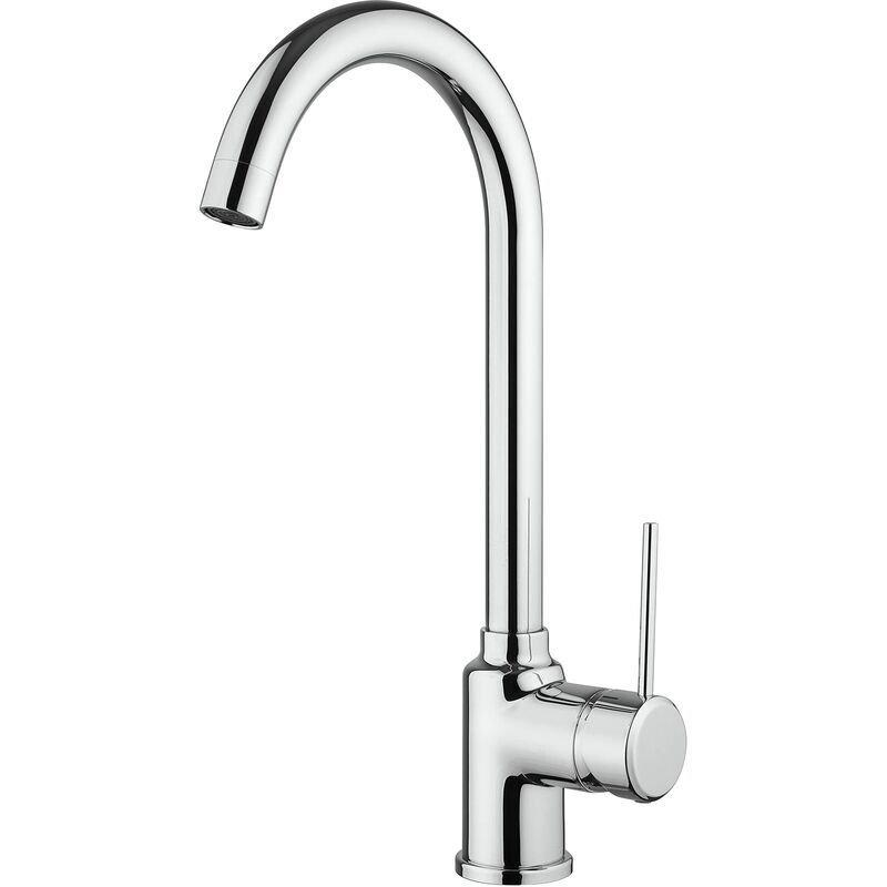 foto del prodotto rubinetto cucina am10022cr monocomando, monoforo cromato paini