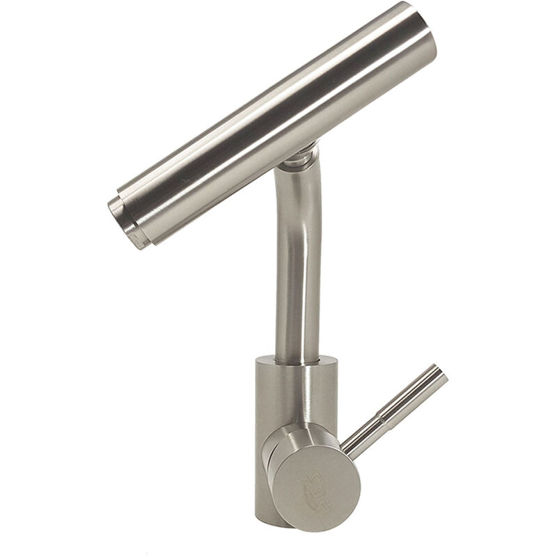 foto del prodotto rubinetto cucina flessibile grigio satinato miscelatore lavandino girevole s9008