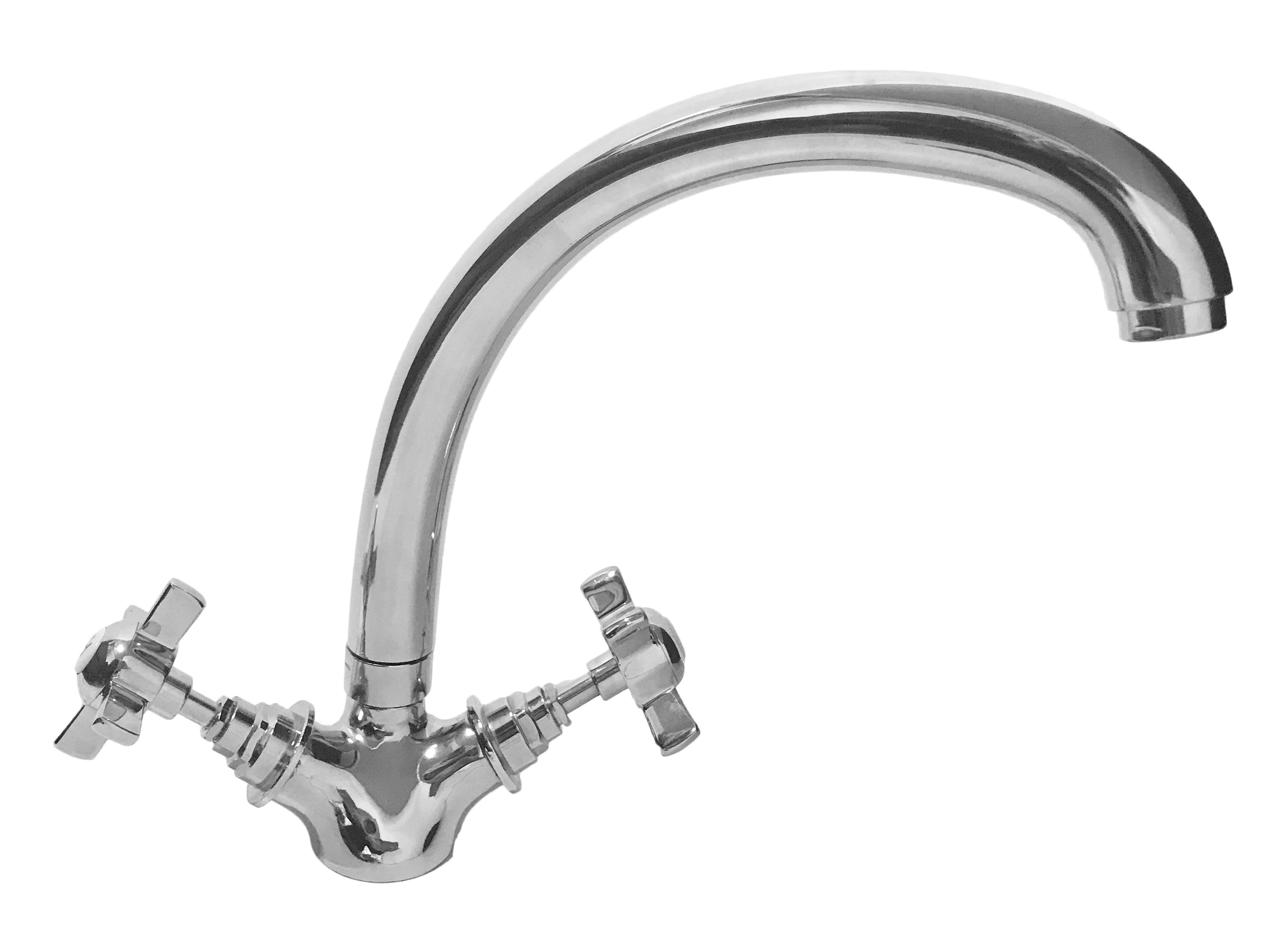 foto del prodotto rubinetto cucina lavabo cromato maniglie stella retro