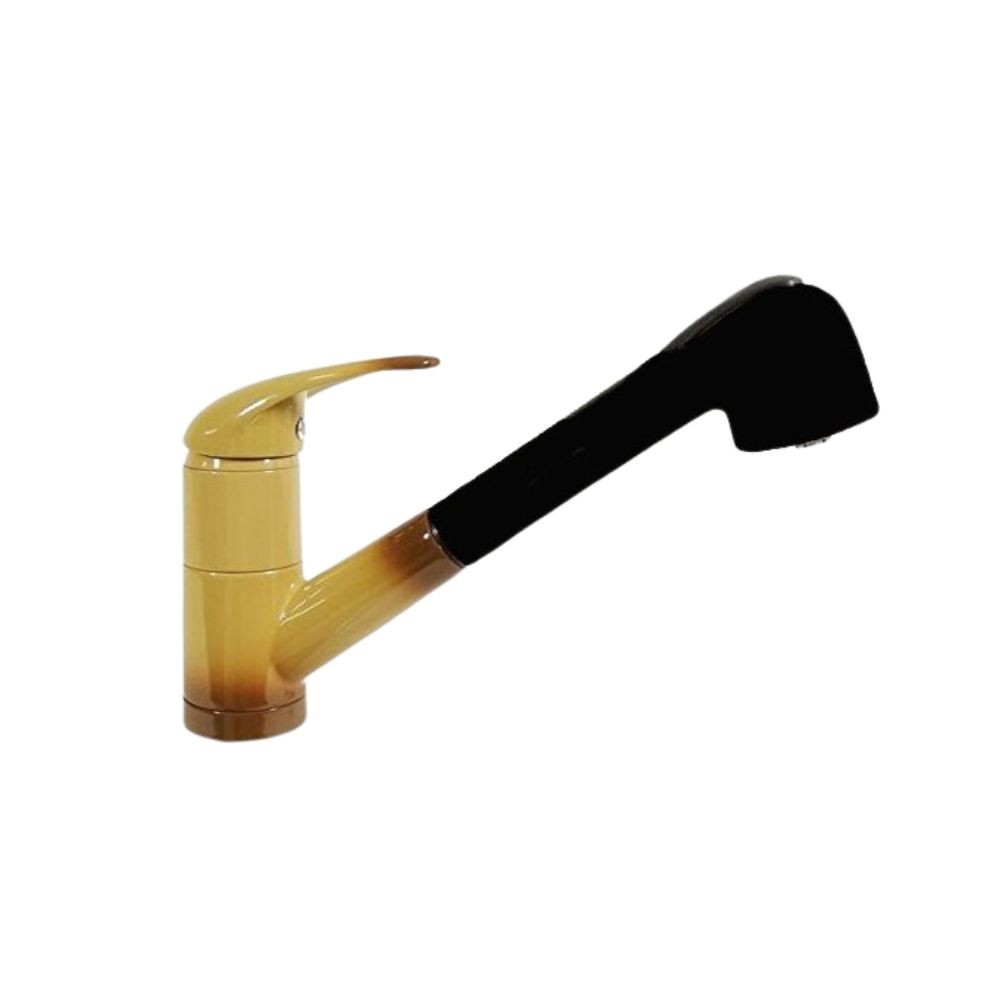 foto del prodotto rubinetto cucina miscelatore monocomando doccetta estraibile in ottone paini cromato