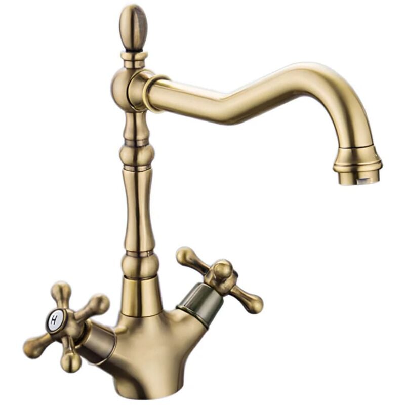foto del prodotto rubinetto cucina stile epoca cilvani nei colori rame, bronzo e cromo lucido colore bronzo