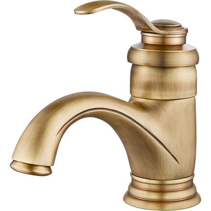 foto del prodotto rubinetto da bagno retr , miscelatore per lavabo monocomando in ottone, rubinetto per lavabo moderno con acqua calda e fredda regolabile, ottone da