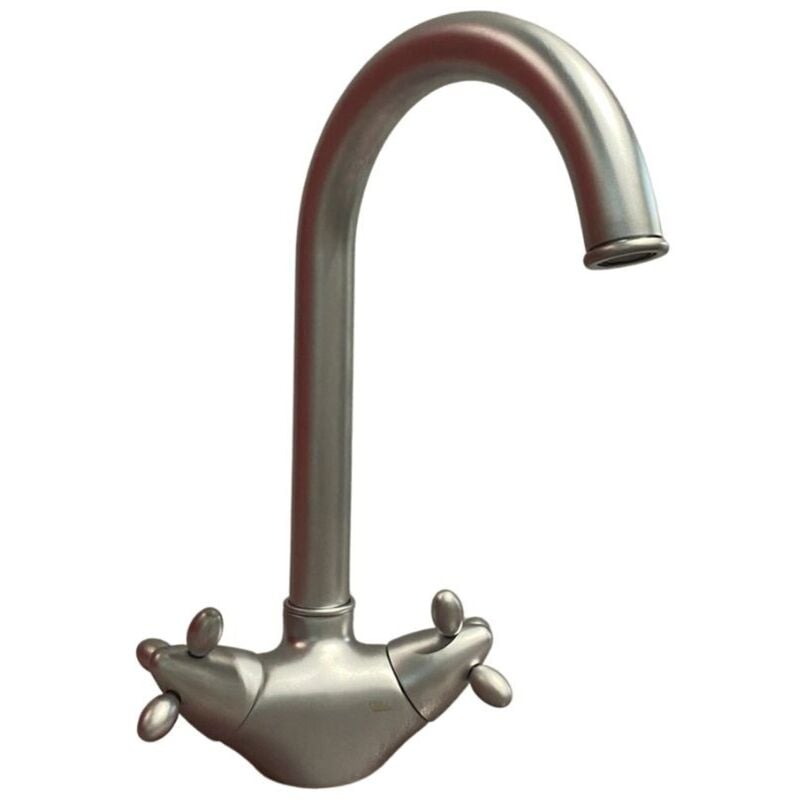 foto del prodotto rubinetto da cucina bicomando cromato satinato paini trixi 75cn572
