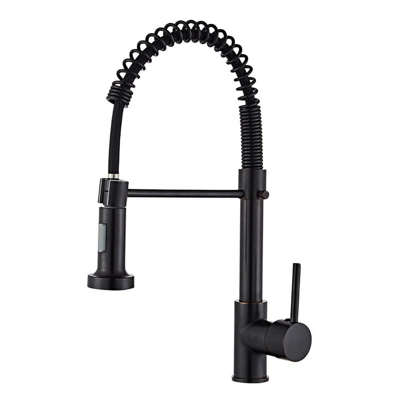 foto del prodotto rubinetto da cucina con doccetta rubinetto da cucina a molla girevole a 360 2 modalit di spruzzo con tubi flessibili miscelatore monocomando