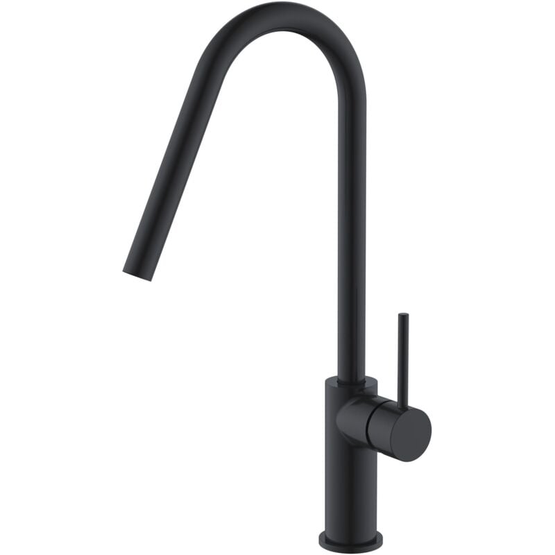 foto del prodotto rubinetto da cucina monocomando modello kenia colore nero finitura opaca imex