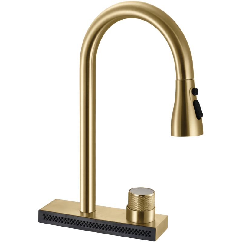 foto del prodotto rubinetto da cucina rea conor brush gold