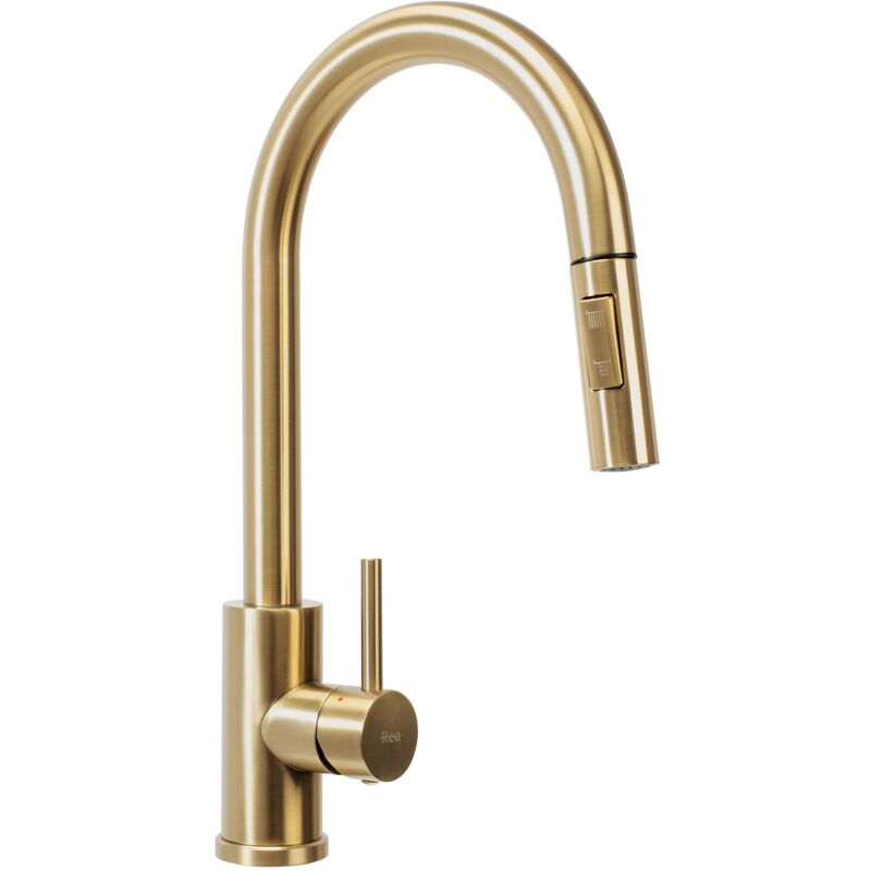 foto del prodotto rubinetto da cucina rea fresh brush gold