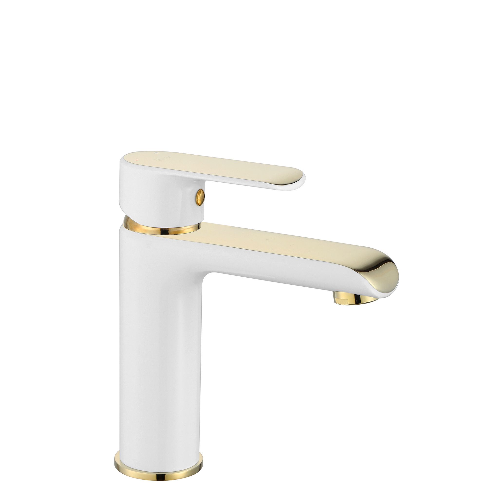 foto del prodotto rubinetto da lavabo rea bloom white gold low