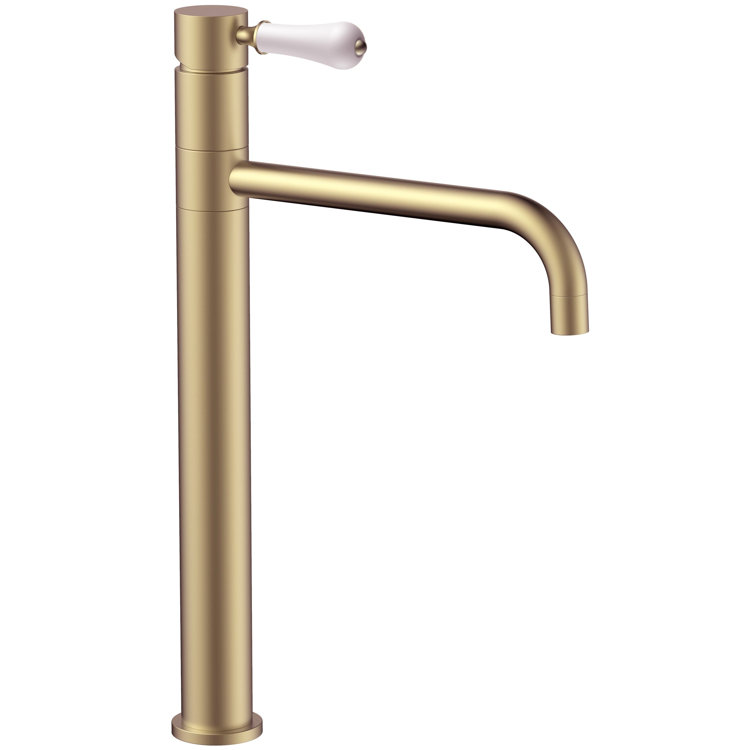 foto del prodotto rubinetto da lavabo rea serra brush gold high