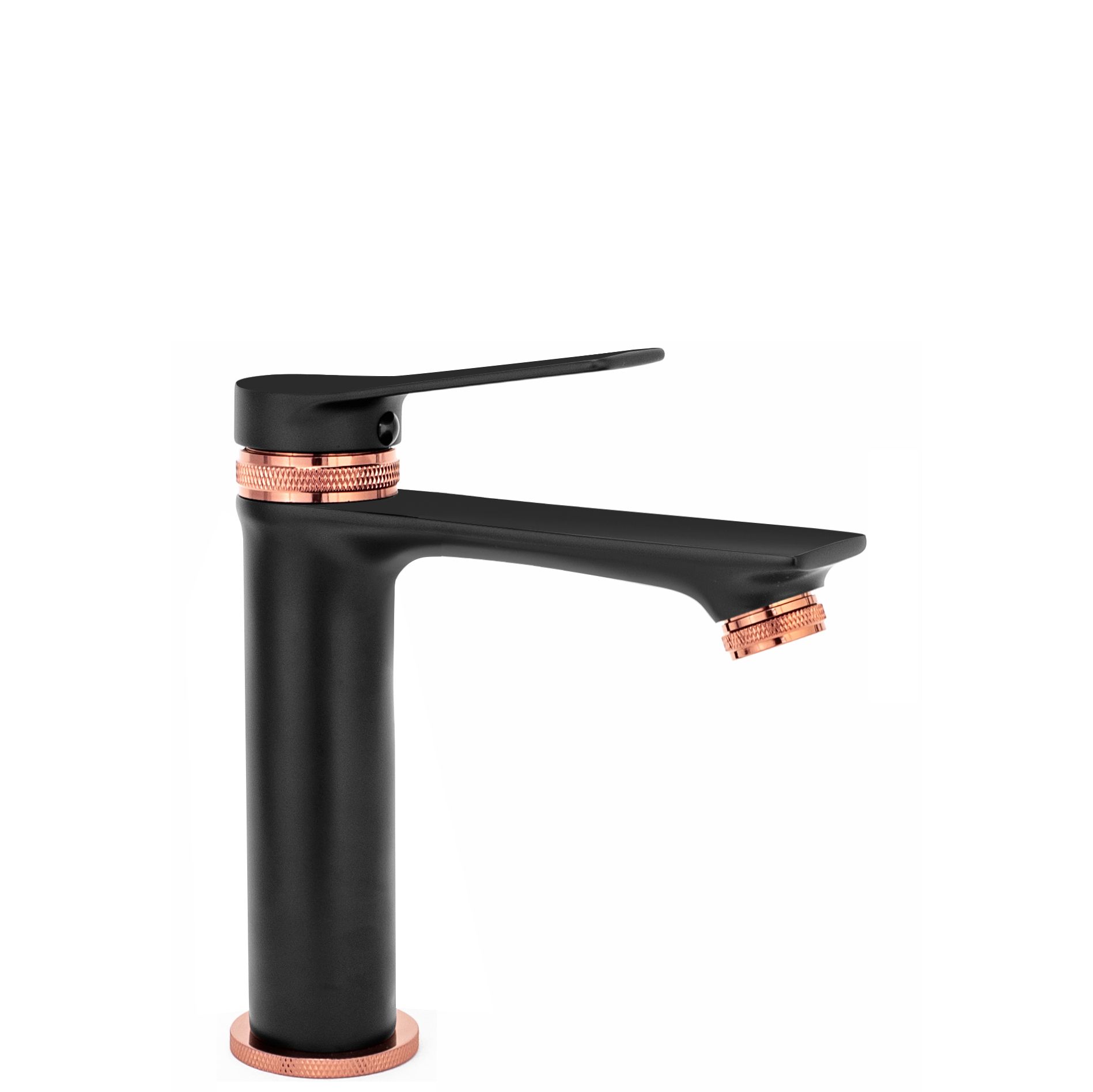 foto del prodotto rubinetto da lavabo rea viral black rose gold low