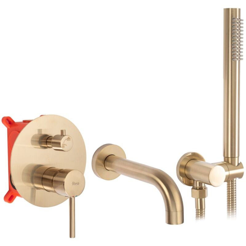 foto del prodotto rubinetto da vasca da incasso rea lungo l. gold mat box