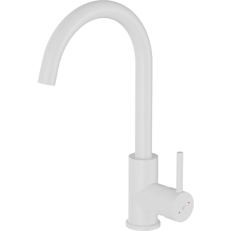 foto del prodotto rubinetto della cucina kiwo bianco essebagno