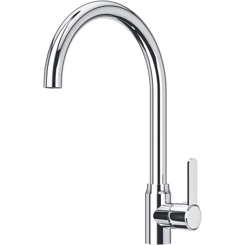 foto del prodotto rubinetto della cucina miscelatore caldo e freddo, doppio tubo girevole a 360 in acciaio inossidabile per lavare frutta e verdura g 3 8 