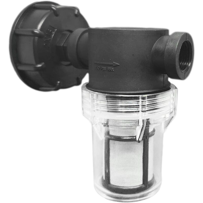 foto del prodotto rubinetto di collegamento per serbatoio da 1000 l, collegamento per tubo da giardino per collettore di acqua piovana con funzione di filtro,