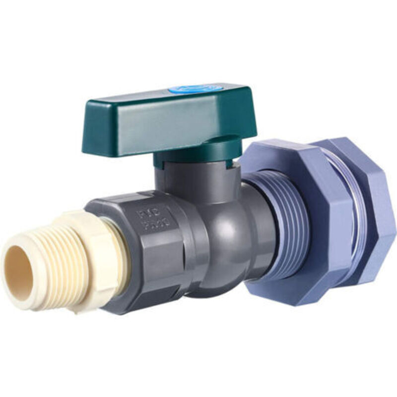 foto del prodotto rubinetto di raccolta dell acqua piovana da 3 4 , valvola in pvc per cisterna di acqua piovana con raccordo passaparete e adattatore per tubo