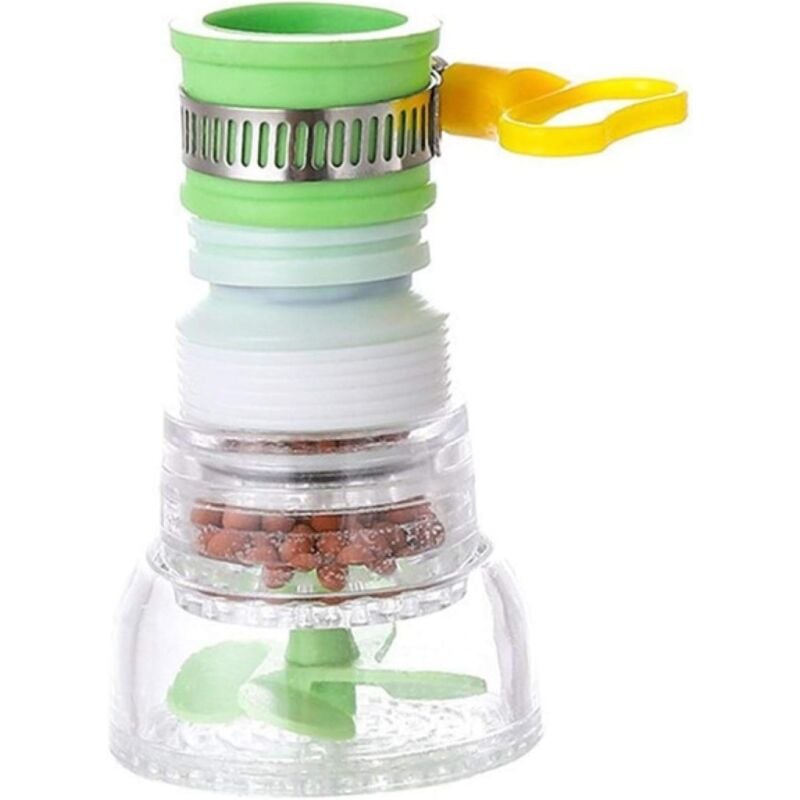 foto del prodotto rubinetto doccia regolabile con retrattore anti-spruzzi verde