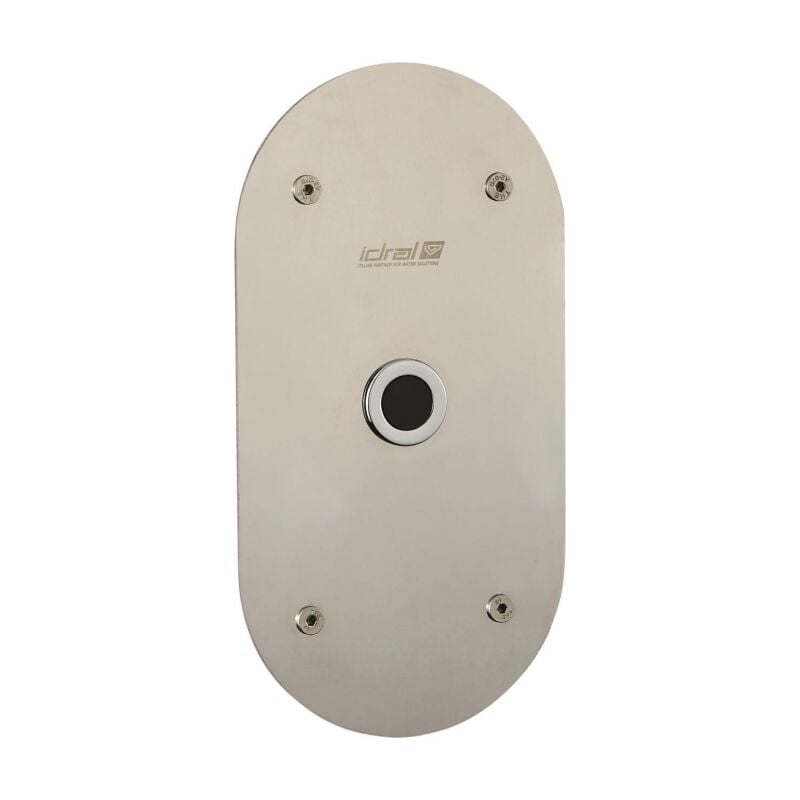 foto del prodotto rubinetto elettronico per orinatoio da incasso con alimentatore da rete 230v serie 700 idral 700.a6 r acciaio inox