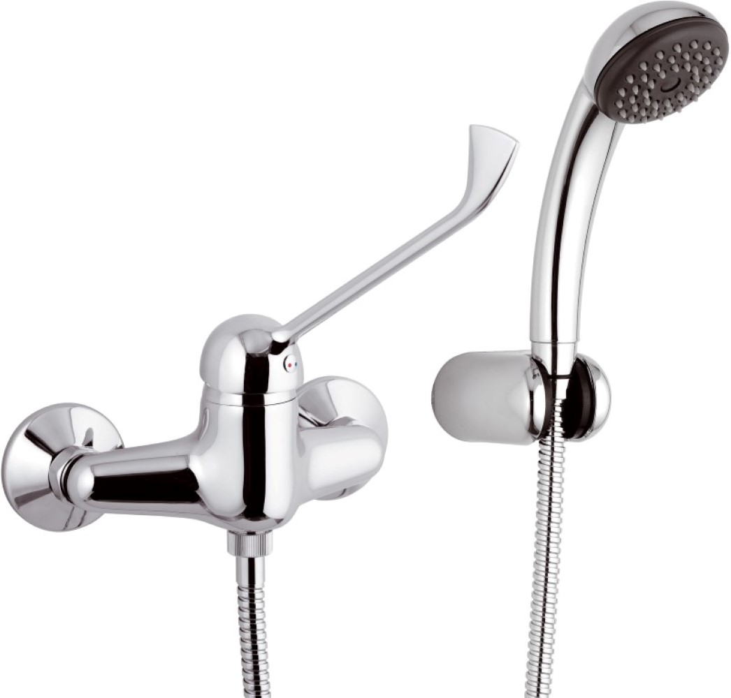 foto del prodotto rubinetto esterno per doccia con doccia duplex con leva lunga serie kiss
