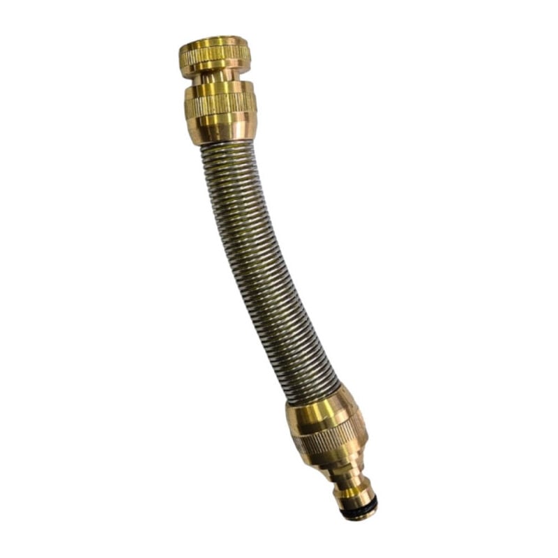 foto del prodotto rubinetto flessibile anti colpo d ariete f 20x27 con connettore rapido in ottone, 17 cm