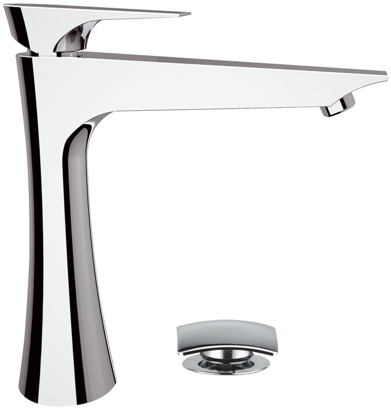 foto del prodotto rubinetto lavabo alto daniel serie diva con piletta click-clack