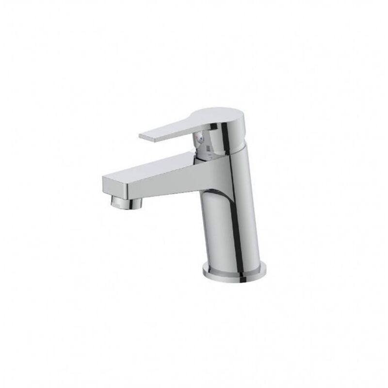 foto del prodotto rubinetto lavabo cromato con leva in metallo serie hellis