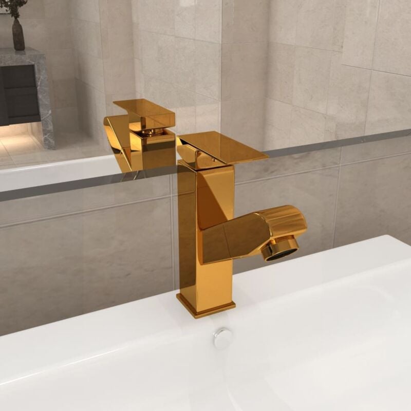 foto del prodotto rubinetto lavabo da bagno funzione estraibile oro 157x172 mm vidaxl