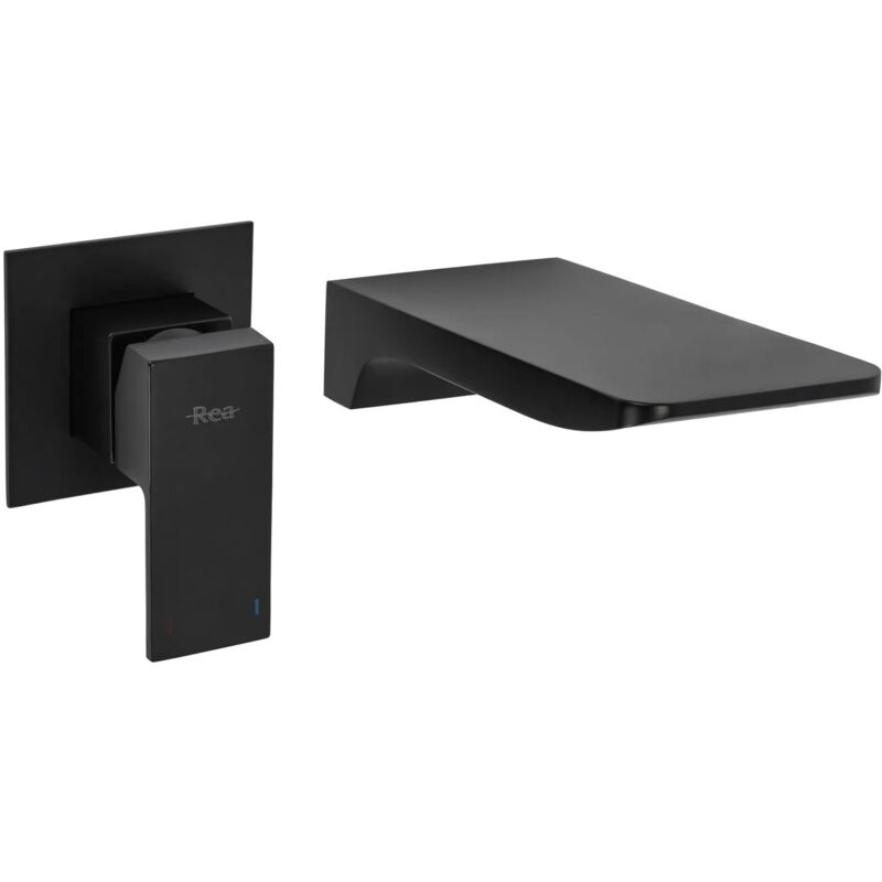 foto del prodotto rubinetto lavabo da parete rea mason black