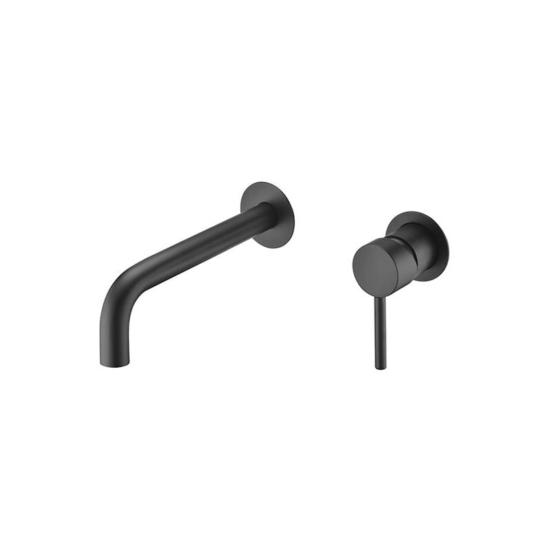 foto del prodotto rubinetto lavabo incasso miscelatore incasso rubinetti bagno per lavelli nero opaco
