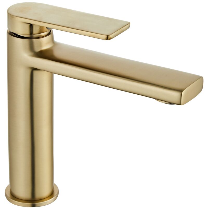 foto del prodotto rubinetto lavabo rea verso brush gold low