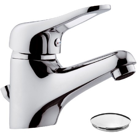 foto del prodotto rubinetto lavabo remer con piletta in plastica serie kiss