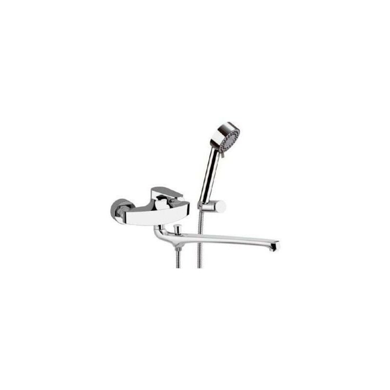 foto del prodotto rubinetto lavabo vasca class line eco con kit doccia con doccetta minimale a 4 funzioni