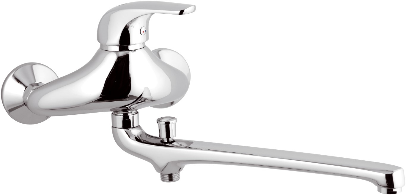 foto del prodotto rubinetto lavabo vasca con bocca fusa lunga serie project