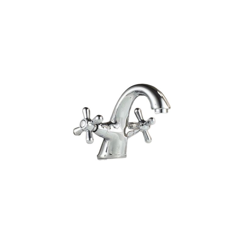 foto del prodotto rubinetto lavabo vintage maniglie a stella cromato