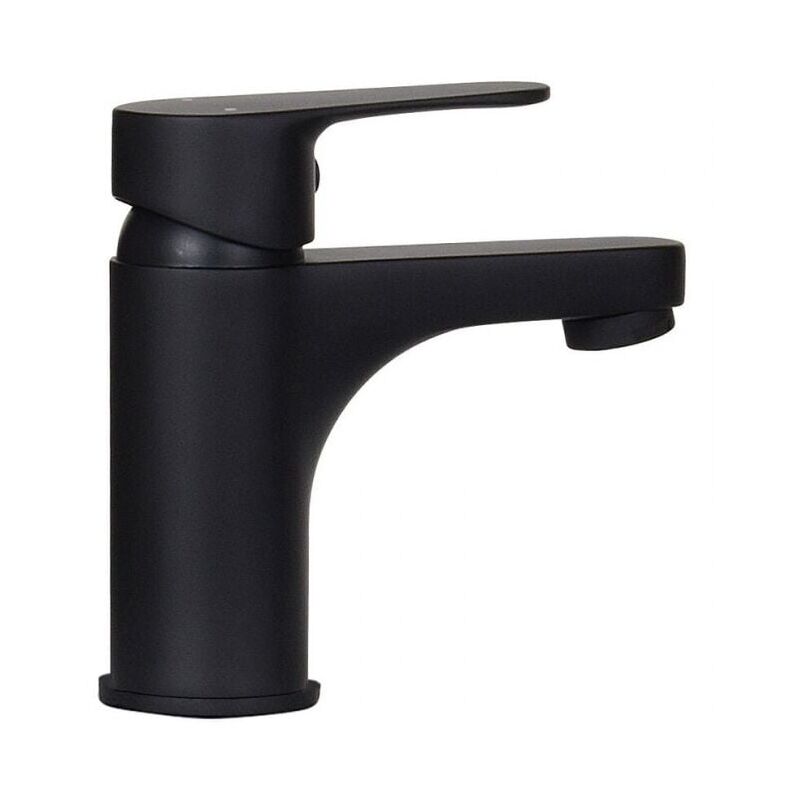 foto del prodotto rubinetto lavamani miscelatore acqua calda e fredda rubinetto nero opaco