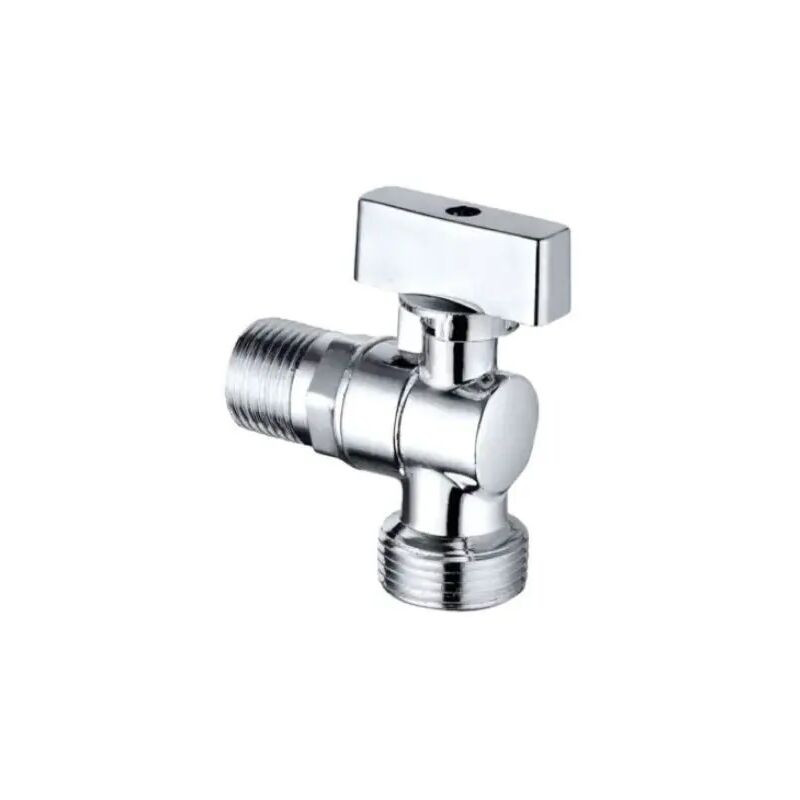 foto del prodotto rubinetto lavatrice a sfera mignon a leva in ottone cromato con rosone 1 2 x3 4 ambra water