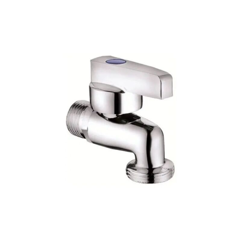 foto del prodotto rubinetto lavatrice a sfera mignon a leva in ottone cromato con rosone 1 2 x3 4 ambra water