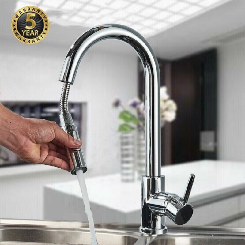 foto del prodotto rubinetto lavello cucina, miscelatore cucina con doccetta estraibile per lavelli da cucina,2 modalit rubinetti cucina in acciaio inox con bocca